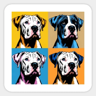 Pop Retro Dogo Argentino Art - Cute Puppy Sticker